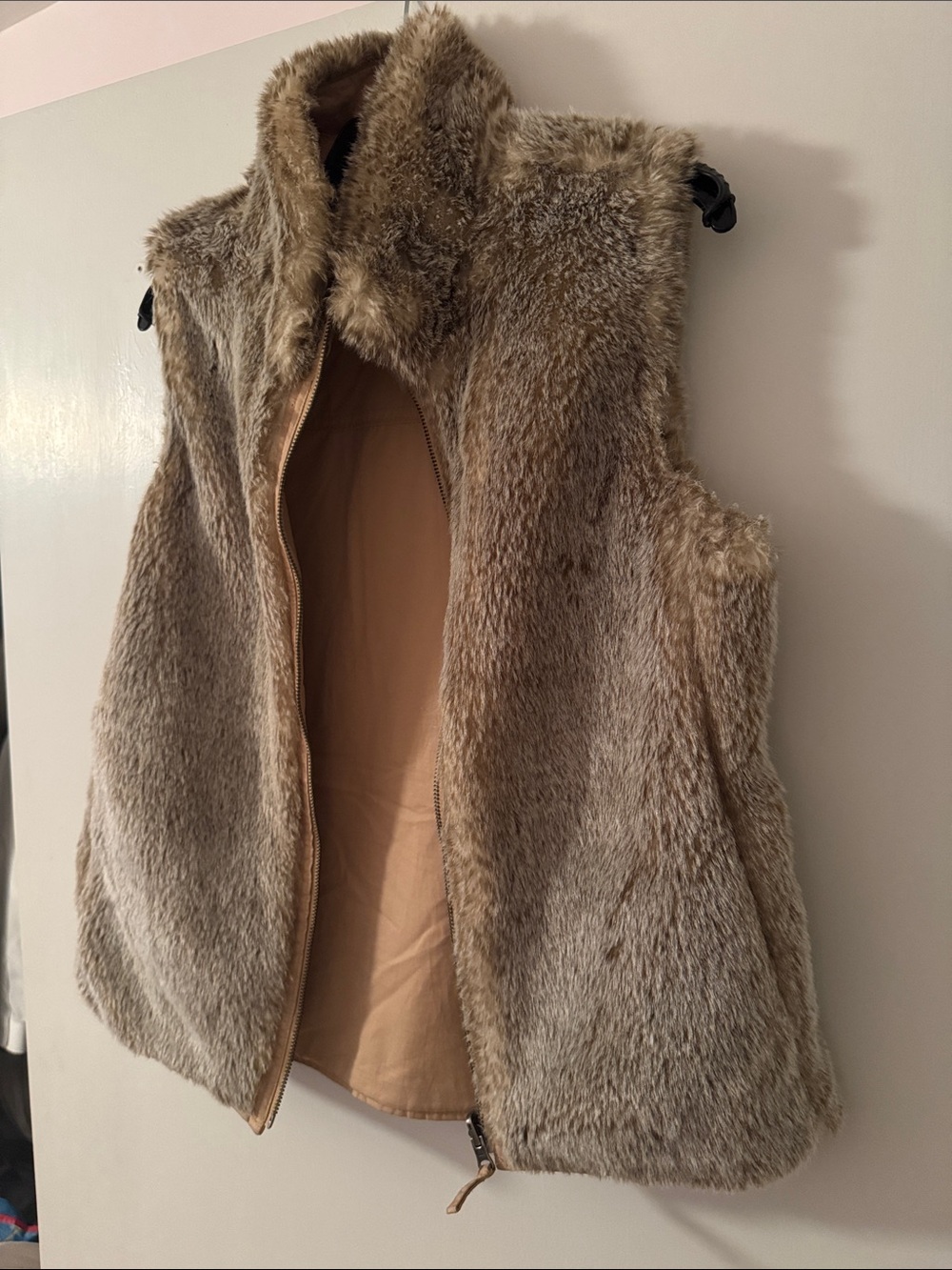 Vintage Gap reversible faux fur vest